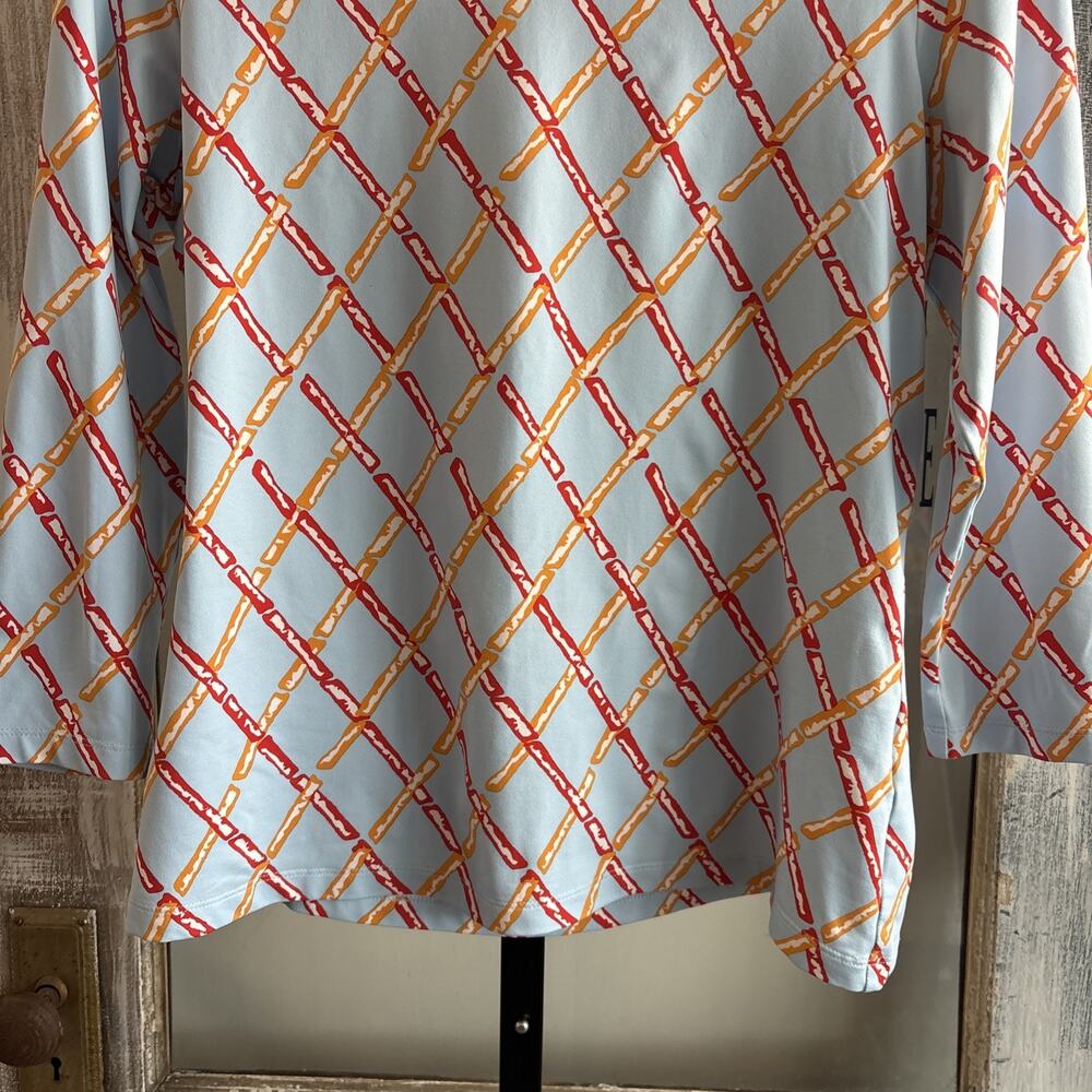 J. Mclaughlin Signature Catalina Cloth Bamboo Sticks T-Shirt Tee Top Size Large - Picture 4 of 12